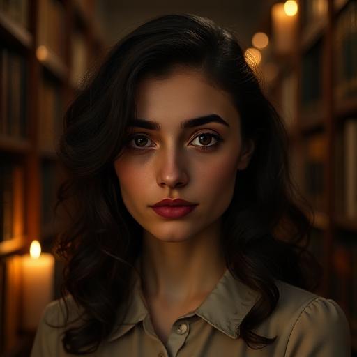 Violet — 25 · Dark academia AI companion